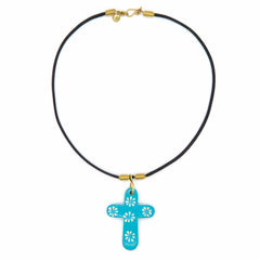 Soapstone Cross Pendant Necklace-Siesta Crafts