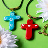 Soapstone Cross Pendant Necklace-Siesta Crafts
