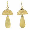 Mushroom Brass Earrings-Siesta Crafts