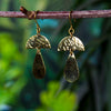 Mushroom Brass Earrings-Siesta Crafts