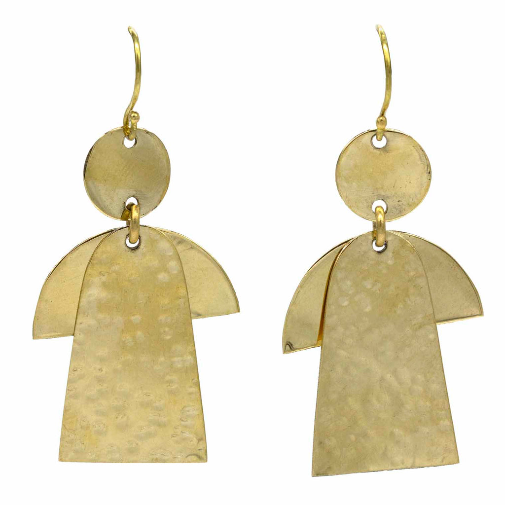 Angel Brass Earrings-Siesta Crafts