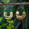 Horseshoe Brass Earrings-Siesta Crafts