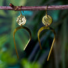 Abstract Brass Earrings-Siesta Crafts