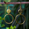 Hooped Brass Earrings-Siesta Crafts