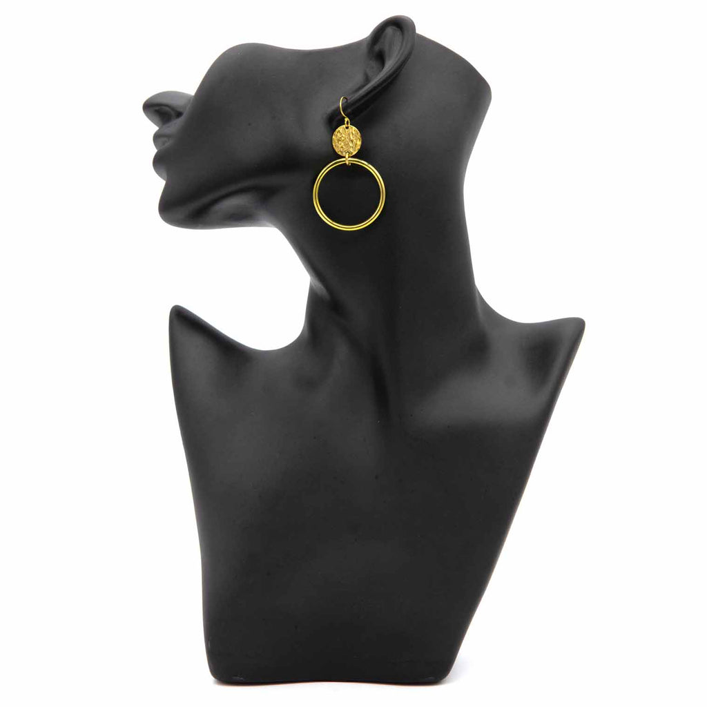 Hooped Brass Earrings-Siesta Crafts