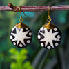 Starburst Batik Bone Earrings-Siesta Crafts