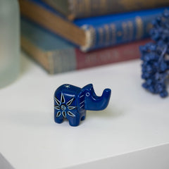 Mini Patterned Soapstone Elephant