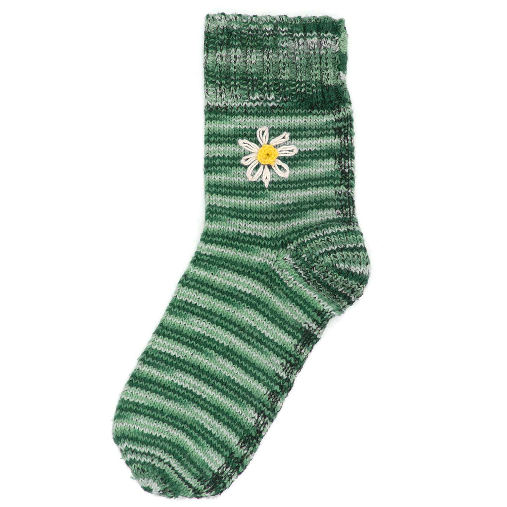 Knitted Cotton Daisy Socks