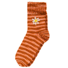 Knitted Cotton Daisy Socks