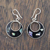 Basilia Black Shell Earrings-Siesta Crafts