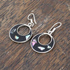 Basilia Black Shell Earrings-Siesta Crafts