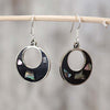 Basilia Black Shell Earrings-Siesta Crafts