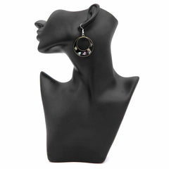 Elena Black Shell Earrings-Siesta Crafts