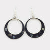 Elena Black Shell Earrings-Siesta Crafts