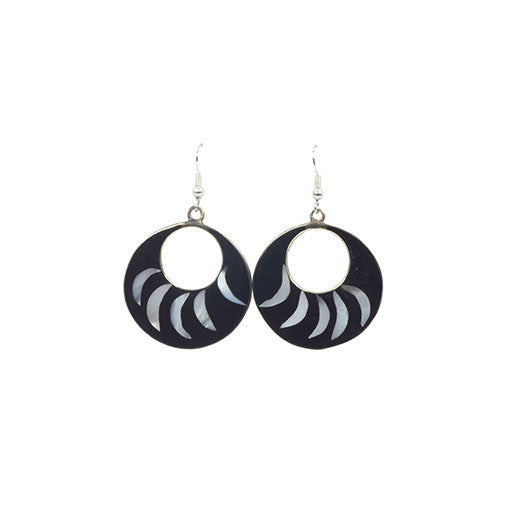 Crescent Oval Earrings-Siesta Crafts