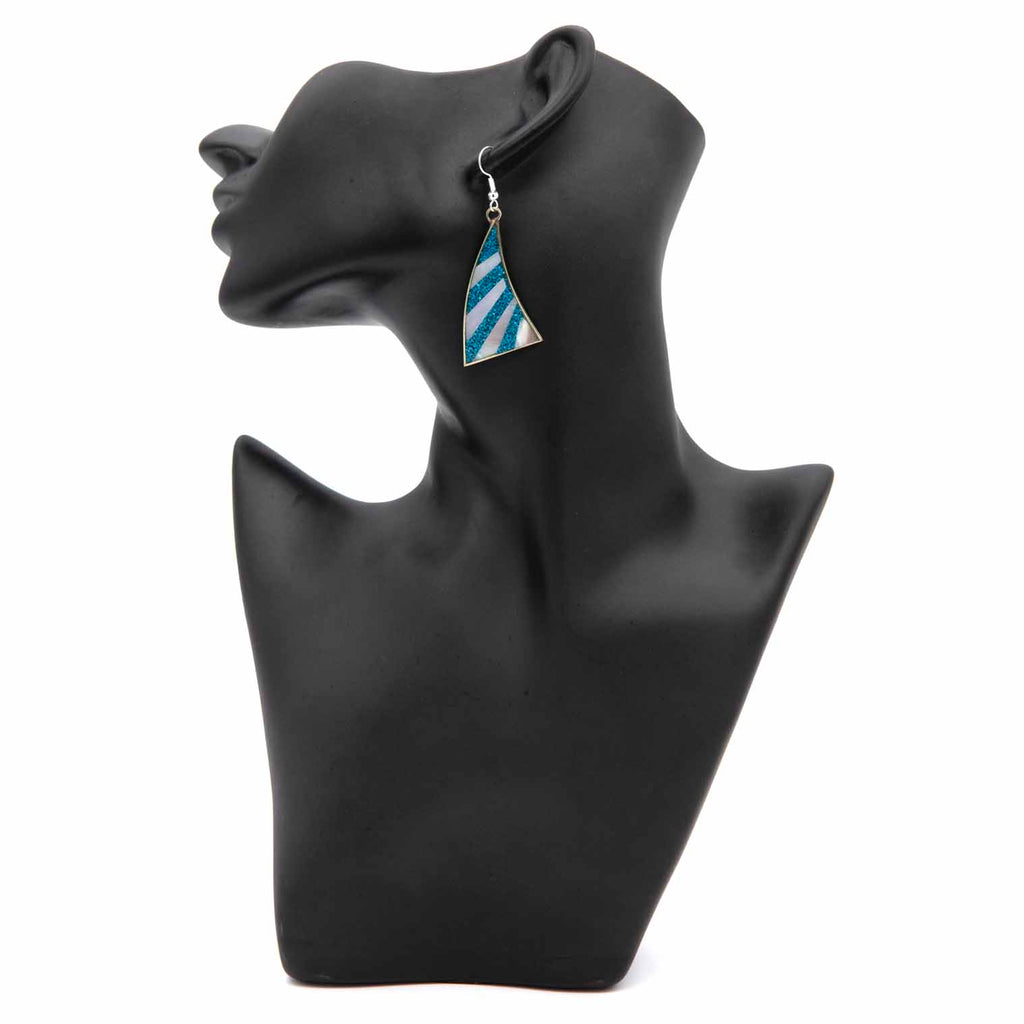 Striped Sail Earrings-Siesta Crafts