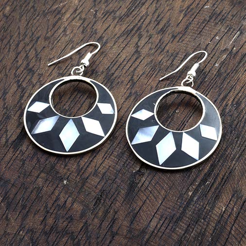 Hilaria Black Earrings-Siesta Crafts