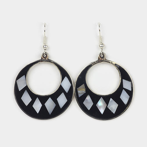 Hilaria Black Earrings-Siesta Crafts