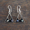Anita Black Shell Earrings-Siesta Crafts