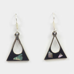 Anita Black Shell Earrings-Siesta Crafts