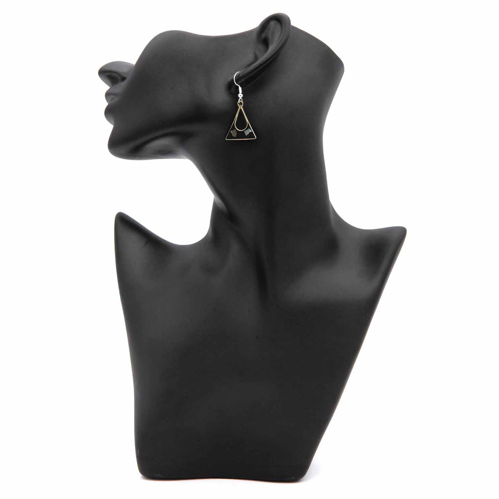 Anita Black Shell Earrings-Siesta Crafts