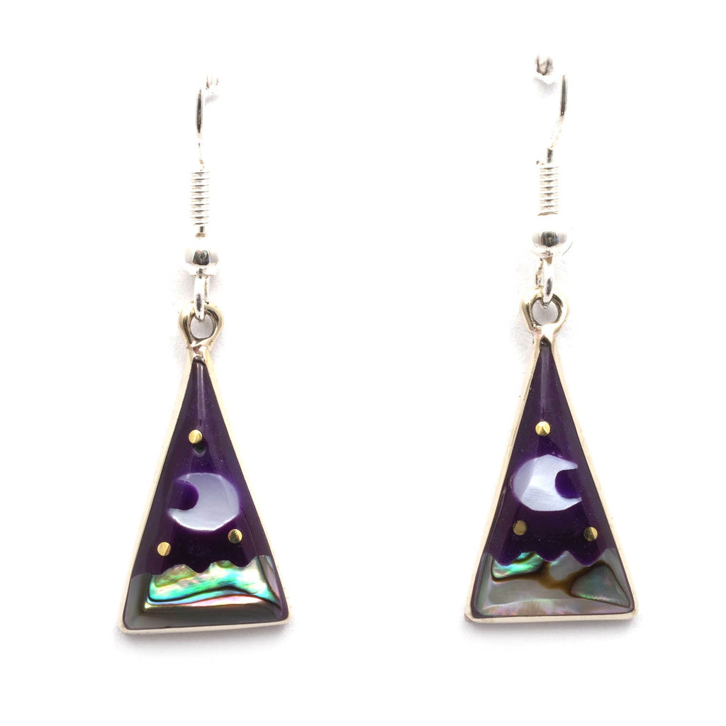 Stellar Triangle Earrings-Siesta Crafts