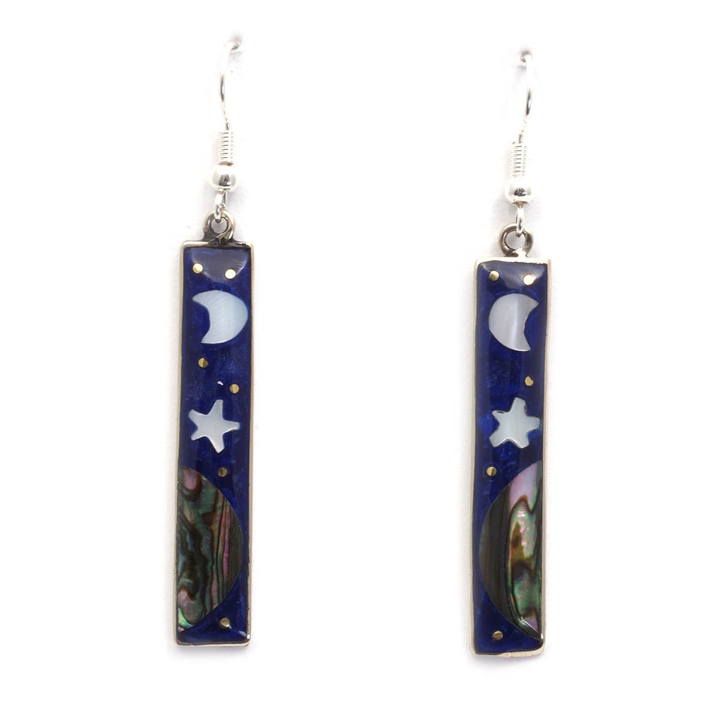 Stellar Rectangle Earrings-Siesta Crafts