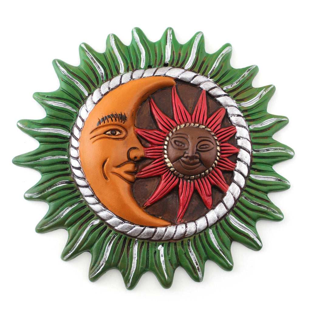 Mexican Sun and Moon Plaque-Siesta Crafts