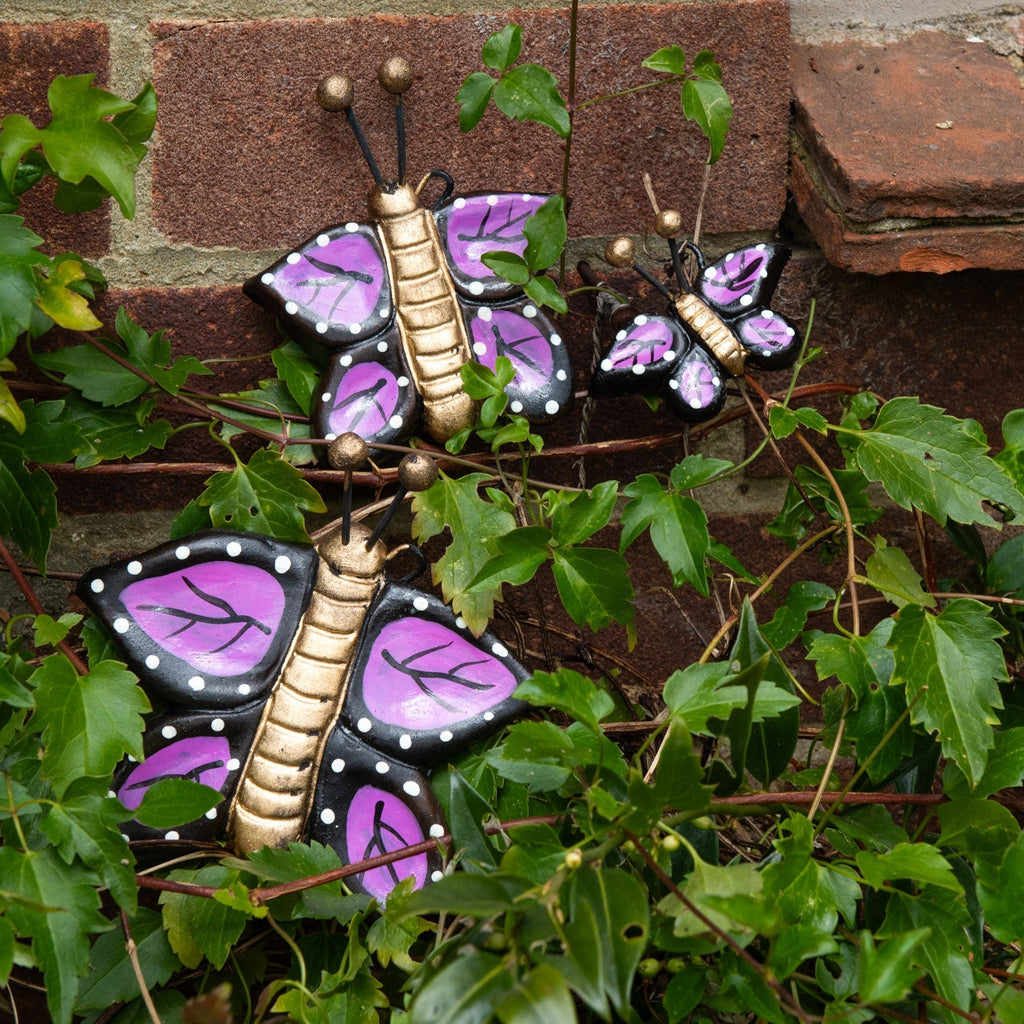 Mexican Ceramic Butterflies - Set of Three-Siesta Crafts