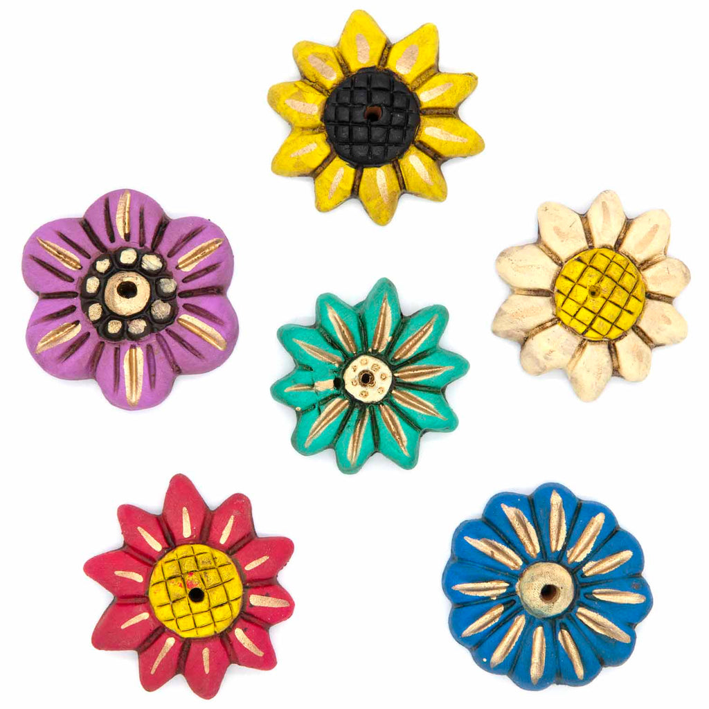 Flower Ceramic Incense Holder-Siesta Crafts