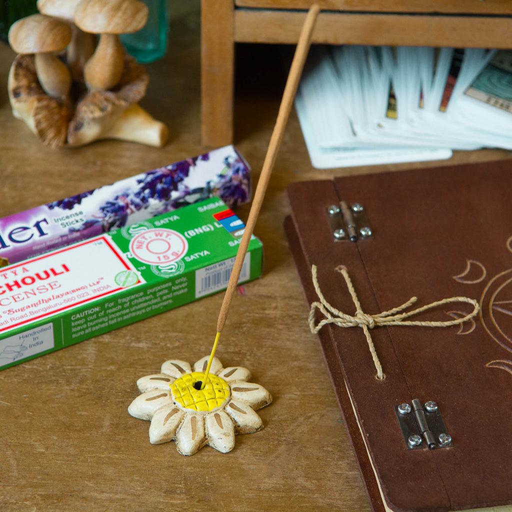 Flower Ceramic Incense Holder-Siesta Crafts
