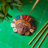 Aztec Maize God Incense Holder Colourful-Siesta Crafts