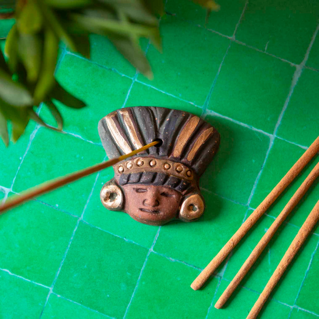 Aztec Maize God Incense Holder-Siesta Crafts