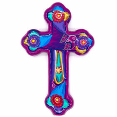 Mexican Painted Ornate Bird Cross-Siesta Crafts