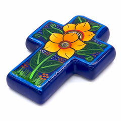 Mexican Painted Sunflower Block Cross-Siesta Crafts