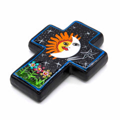 Mexican Painted Eclipse Block Cross-Siesta Crafts