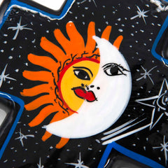 Mexican Painted Eclipse Block Cross-Siesta Crafts