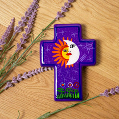 Mexican Painted Eclipse Block Cross-Siesta Crafts