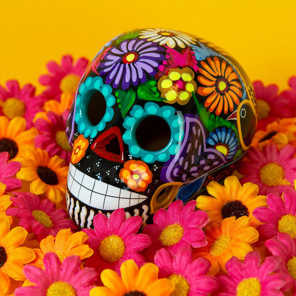 Mexican Painted Skull Medium-Siesta Crafts
