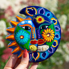 Mexican Painted Moon and Sun Small-Siesta Crafts
