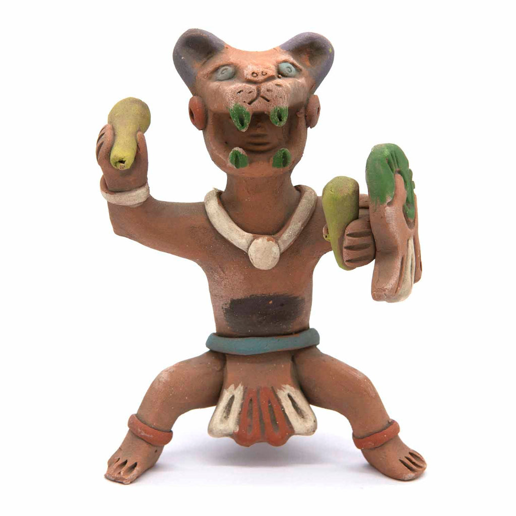 Aztec Jaguar Warrior Statue-Siesta Crafts