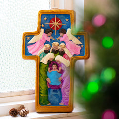 Nativity Cross - Medium-Siesta Crafts