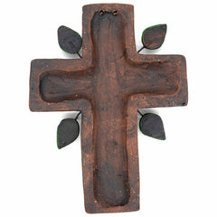Mexican Virgin Of Guadelupe Cross Ceramic-Siesta Crafts