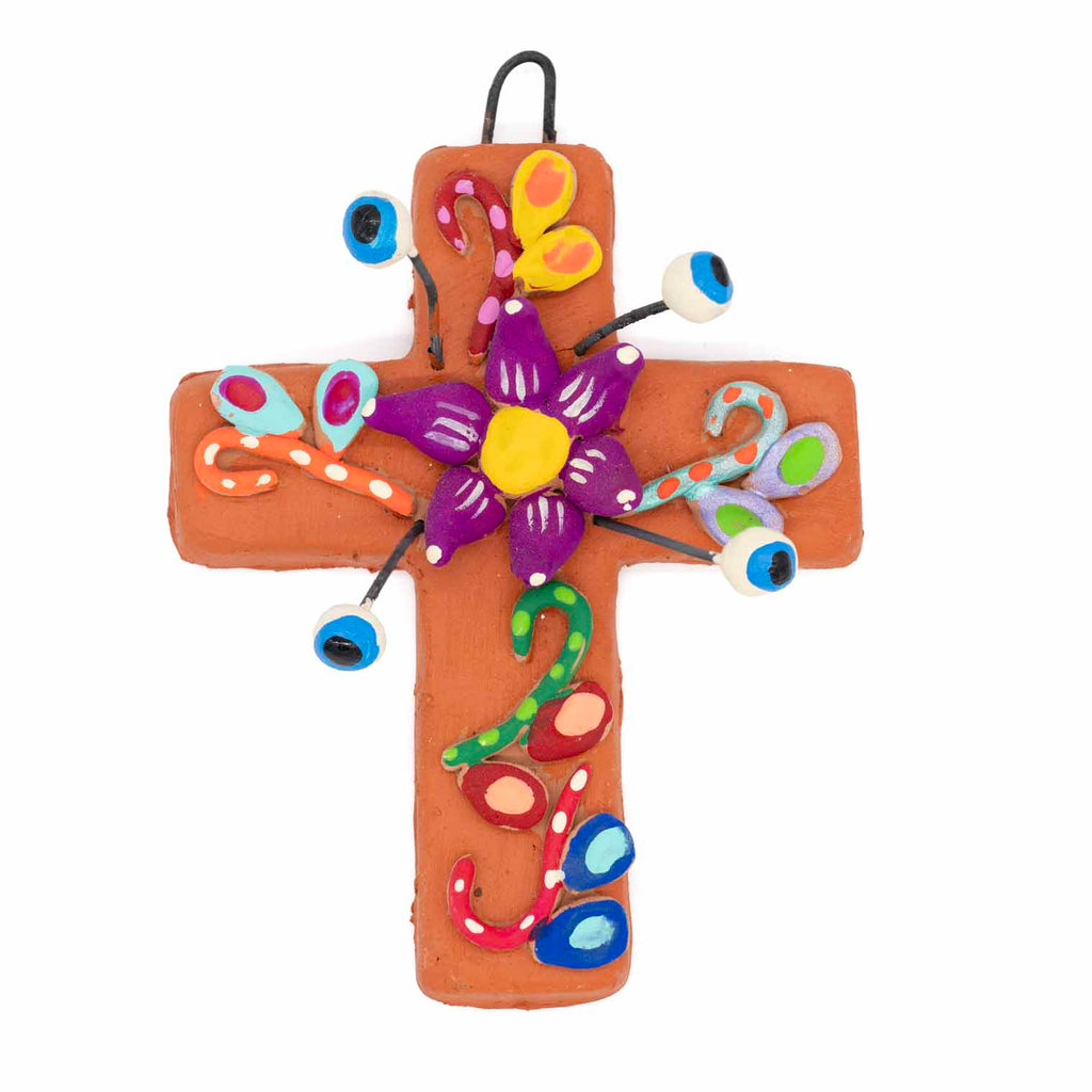Ojos de Dios Ceramic Crosses 15cm-Siesta Crafts