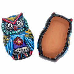 Mexican Painted Owl Trinket Box-Siesta Crafts