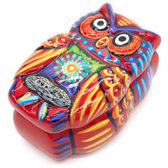 Mexican Painted Owl Trinket Box-Siesta Crafts
