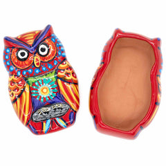 Mexican Painted Owl Trinket Box-Siesta Crafts