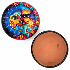 Mexican Painted Sun and Moon Trinket Box-Siesta Crafts