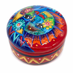 Mexican Painted Sun and Moon Trinket Box-Siesta Crafts