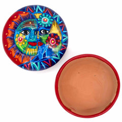 Mexican Painted Sun and Moon Trinket Box-Siesta Crafts